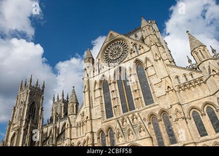 The Rose Window, York Minster in der City of York, Yorkshire, England. Stockfoto