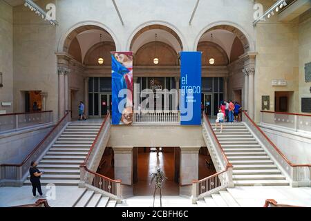 CHICAGO, IL-31 JUL 2020- Innenansicht des Art Institute of Chicago (AIC), gelegen an der Michigan Avenue (Magnificent Mile), dem zweitgrößten A Stockfoto