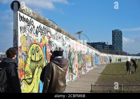 East Side Gallery in Berlin Stockfoto