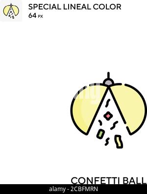 Konfetti Ball einfaches Vektor-Symbol. Konfetti Ball Icons für Ihr Business-Projekt Stock Vektor