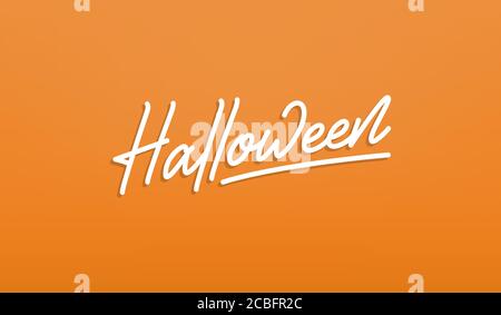 Halloween Schriftzug Etikett. Urlaub Kalligraphie für Halloween Stock Vektor
