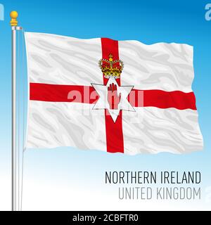 Nordirland Flagge, Vereinigtes Königreich, Vektor, Abbildung Stock Vektor