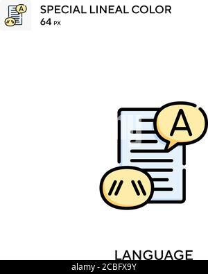 Sprache einfaches Vektor-Symbol. Sprachsymbole für Ihr Geschäftsprojekt Stock Vektor