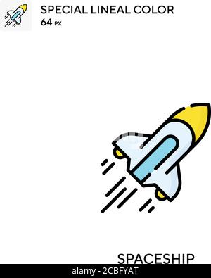 Raumschiff einfaches Vektor-Symbol. Raumschiff-Symbole für Ihr Business-Projekt Stock Vektor