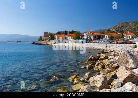 Beach in Pythagorion auf der Insel Samos, Griechenland. Stockfoto