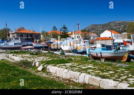 Hafen von Pythagorion auf der Insel Samos, Griechenland. Stockfoto