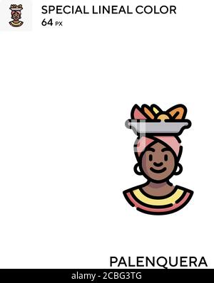 Palenquera einfaches Vektor-Symbol. Palenquera Icons für Ihr Business-Projekt Stock Vektor