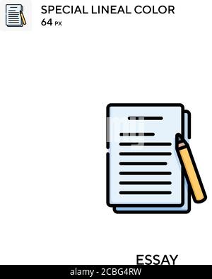 Essay einfaches Vektor-Symbol. Essay-Symbole für Ihr Geschäftsprojekt Stock Vektor