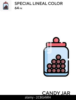 Candy-Glas einfache Vektor-Symbol. Candy-Glas-Symbole für Ihr Business-Projekt Stock Vektor