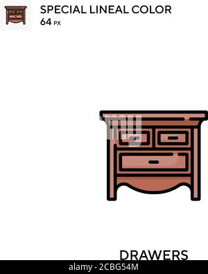 Einfaches Vektorsymbol für Schubladen. Schubladen-Symbole für Ihr Geschäftsprojekt Stock Vektor