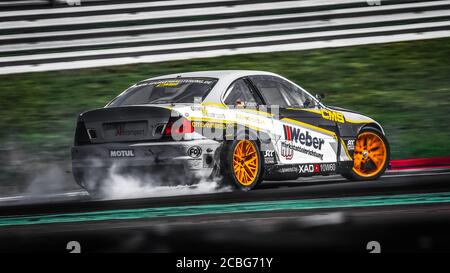 Oschersleben, 31. August 2019: Maxi Grimm fährt einen BMW E46 M3 während der Drift Kings International Series 2019 in der Motorsport Arena Stockfoto