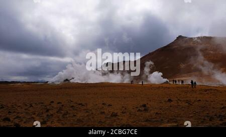 Hverir Schwefelfeld In Der Nähe Von Myvatn, Island Stockfoto