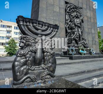 Denkmal für die Helden Ghetto in Warschau Polen Stockfoto