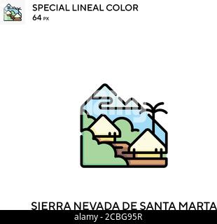 Sierra nevada de santa marta einfaches Vektor-Symbol. Sierra nevada de santa marta Ikonen für Ihr Business-Projekt Stock Vektor