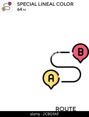 Einfaches Vektorsymbol Route. Routensymbole für Ihr Geschäftsprojekt Stock Vektor