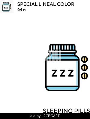 Schlaftabletten einfaches Vektor-Symbol. Schlaftabletten Symbole für Ihr Business-Projekt Stock Vektor