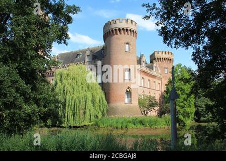 Moyland Castle in DeutschlandWasserschloss Stockfoto