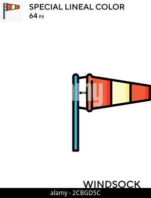 Einfaches Vektorsymbol „Windsock“. Windsock-Symbole für Ihr Geschäftsprojekt Stock Vektor