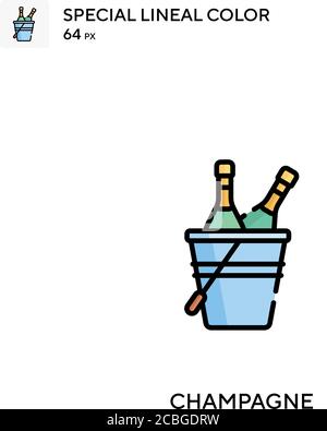 Champagner einfaches Vektor-Symbol. Champagner-Ikonen für Ihr Geschäftsprojekt Stock Vektor