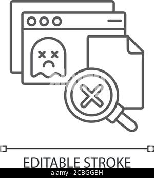 Seite nicht gefunden lineares Symbol Stock Vektor