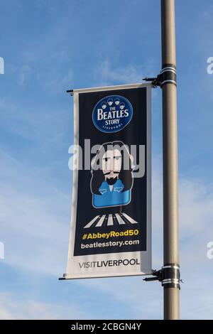 Die Anzeige der Beatles Story, Liverpool, UK Stockfoto