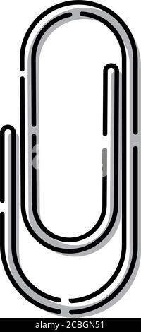 Symbol für isolierte Büroklammer Stock Vektor