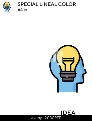 Idea spezielle lineare Farbe Vektor-Symbol. Ideensymbole für Ihr Geschäftsprojekt Stock Vektor