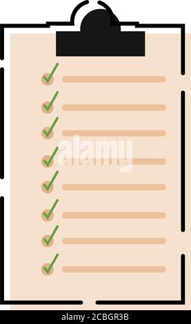 Check-List-Symbol Stock Vektor