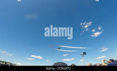 Der letzte flugfähige Avro Vulcan-Bomber, Teil der strategischen Atomstreitkräfte der Royal Air Force Stockfoto