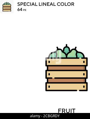 Frucht spezielle Linienfarbe Vektor-Symbol. Obst-Icons für Ihr Business-Projekt Stock Vektor