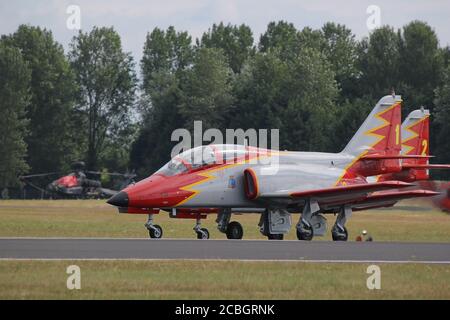 Das spanische Kunstflugteam Patrulla Águila (Eagle Patrol) Stockfoto
