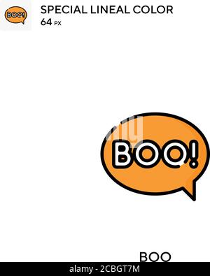 Boo spezielles lineales Farbvektorsymbol. Boo-Symbole für Ihr Geschäftsprojekt Stock Vektor
