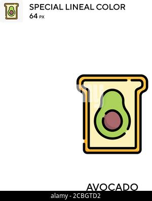 Avocado spezielle lineare Farbe Vektor-Symbol. Avocado-Symbole für Ihr Geschäftsprojekt Stock Vektor