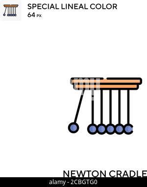 Newton Cradle spezielles lineales Farbvektorsymbol. Newton-Cradle-Symbole für Ihr Geschäftsprojekt Stock Vektor