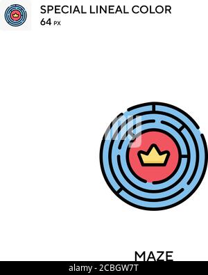 Maze spezielle lineare Farbe Vektor-Symbol. Labyrinth-Symbole für Ihr Geschäftsprojekt Stock Vektor