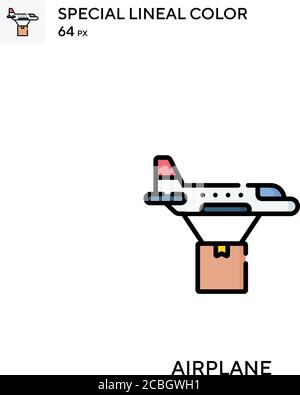 Flugzeug spezielle Linienfarbe Vektor-Symbol. Flugzeugsymbole für Ihr Geschäftsprojekt Stock Vektor