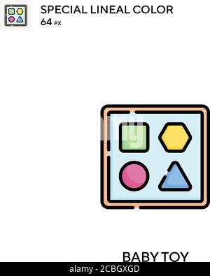 Baby Spielzeug spezielle Lineal Farbe Vektor-Symbol. Baby Spielzeug Icons für Ihr Business-Projekt Stock Vektor