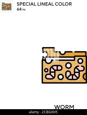 Worm spezielle lineare Farbe Vektor-Symbol. Worm-Symbole für Ihr Geschäftsprojekt Stock Vektor