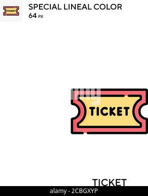 Ticket Special Lineal Farbe Vektor-Symbol. Ticketsymbole für Ihr Geschäftsprojekt Stock Vektor