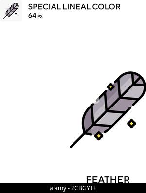 Vektor-Symbol für spezielle lineare Farben der Feder. Federsymbole für Ihr Geschäftsprojekt Stock Vektor