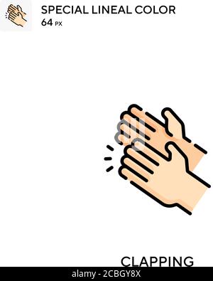 Klatschende spezielle lineare Farbvektor-Symbol. Klatschende Symbole für Ihr Geschäftsprojekt Stock Vektor