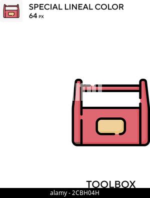 Toolbox spezielles lineales Farbvektorsymbol. Toolbox-Symbole für Ihr Geschäftsprojekt Stock Vektor