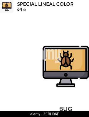 Bug spezielles lineales Farbvektorsymbol. Fehlersymbole für Ihr Geschäftsprojekt Stock Vektor