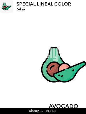 Avocado spezielle lineare Farbe Vektor-Symbol. Avocado-Symbole für Ihr Geschäftsprojekt Stock Vektor