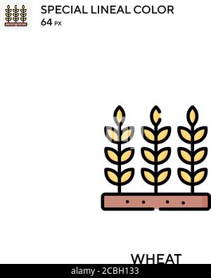 Weizenspezial lineales Farbvektor-Symbol. Weizensymbole für Ihr Geschäftsprojekt Stock Vektor