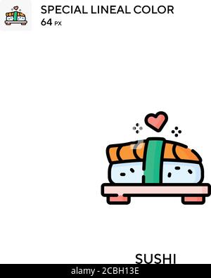 Sushi spezielle Lineal Farbe Vektor-Symbol. Sushi-Symbole für Ihr Geschäftsprojekt Stock Vektor