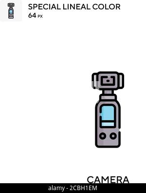 Spezielles lineales Farbevektor-Symbol der Kamera. Kamerasymbole für Ihr Geschäftsprojekt Stock Vektor