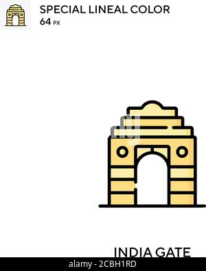 Indien Tor spezielle lineare Farbe Vektor-Symbol. Indien Tor Symbole für Ihr Business-Projekt Stock Vektor