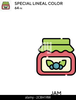 Stau spezielles lineales Farbvektorsymbol. Jam-Symbole für Ihr Geschäftsprojekt Stock Vektor