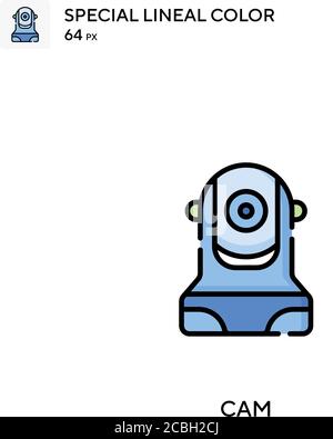CAM-spezielles lineales Farbvektorsymbol. CAM-Symbole für Ihr Geschäftsprojekt Stock Vektor